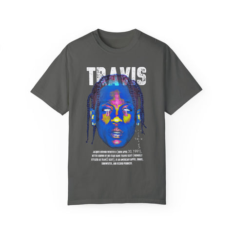 Travis Inspired Unisex Garment-Dyed T-Shirt - Retro Graphic Tee