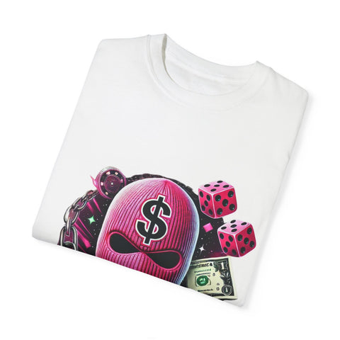 Unisex Garment-Dyed Graphic T-Shirt - Cash Rules Design