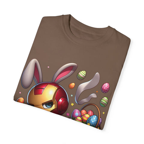 Easter Bunny Iron Man T-Shirt - Unisex Garment-Dyed Tee