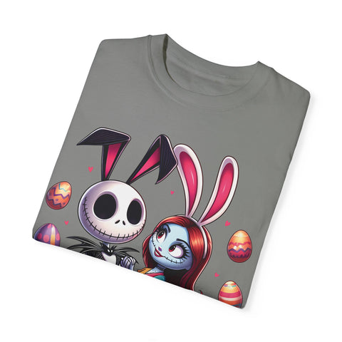 Easter-Themed Unisex T-Shirt with Bunny & Skeleton Print