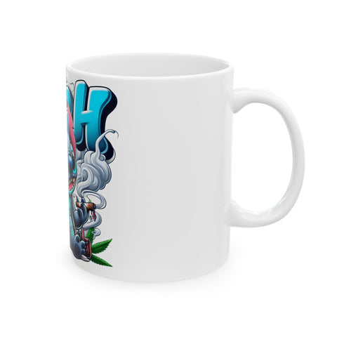 High Vibe Ceramic Mug - Fun Stitch Character Design (11oz, 15oz)