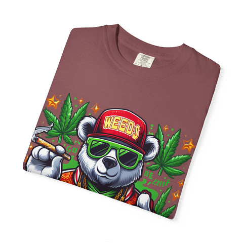 Good Vibes Panda T-Shirt - Unisex Garment-Dyed Tee for Chill Days