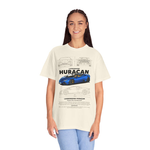 Lamborghini Huracan Unisex Garment-Dyed T-Shirt - Car Enthusiast Tee