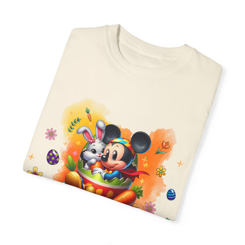 Chilling With My Peeps Unisex Garment-Dyed T-shirt | Fun Easter Graphic Tee