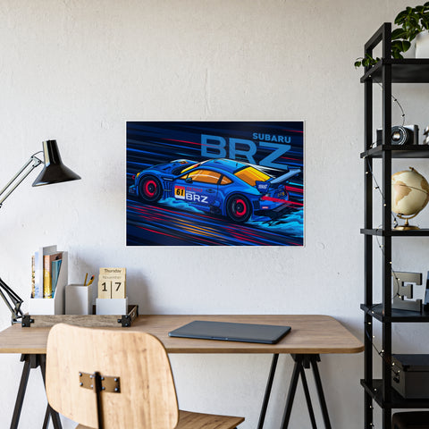Subaru BRZ Gloss Poster - Colorful Racing Art for Car Enthusiasts