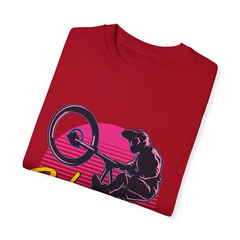 Ride Hard Unisex Garment-Dyed T-Shirt - Perfect for Cyclists & Outdoor Enthusiasts