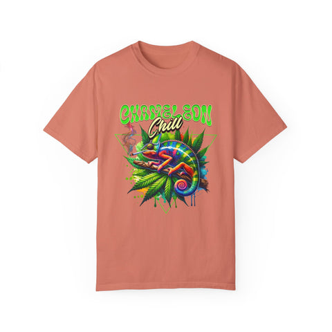 Chameleon Chill Unisex Garment-Dyed T-Shirt - Vibrant Graphic Tee for Nature Lovers