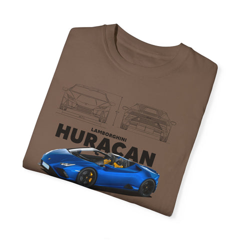 Lamborghini Huracan Unisex Garment-Dyed T-Shirt - Car Enthusiast Tee