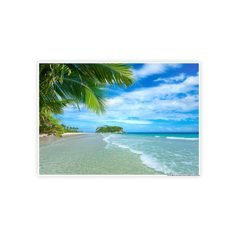 Tropical Beach Gloss Poster - Scenic Wall Art for Home Decor