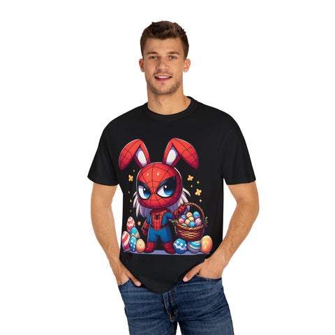 Easter Bunny Superhero T-Shirt - Unisex Garment-Dyed Tee