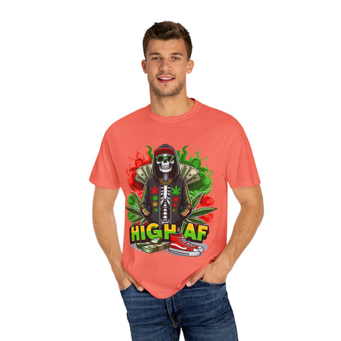 High AF Unisex Garment-Dyed T-Shirt - Fun & Edgy Style for Cannabis Enthusiasts