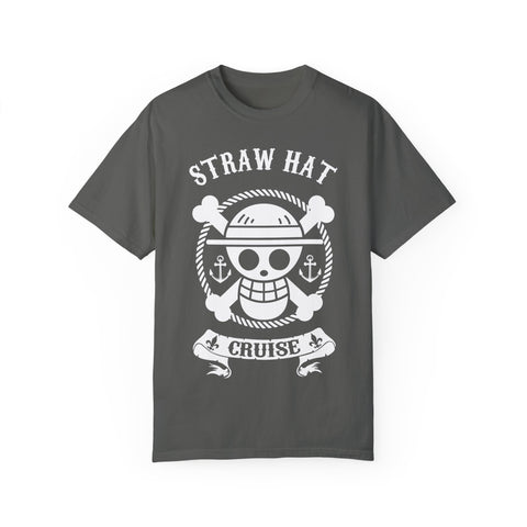 Straw Hat Cruise Graphic T-Shirt - Unisex Garment-Dyed Tee for Fans