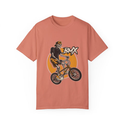 BMX Rider Graphic T-Shirt - Unisex Garment-Dyed Tee for Cycling Enthusiasts