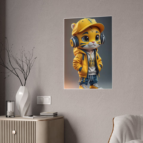 Cool Tiger Art Gloss Poster - Stylish Wall Decor for Animal Lovers
