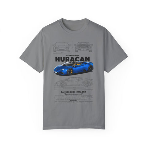 Lamborghini Huracan Unisex Garment-Dyed T-Shirt - Car Enthusiast Tee