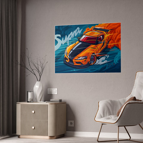 Supra Car Gloss Poster - Vibrant Wall Art for Car Enthusiasts