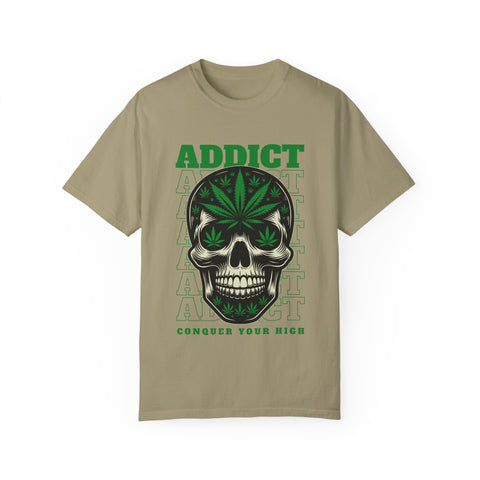 Addict Skull Graphic T-Shirt - Conquer Your High