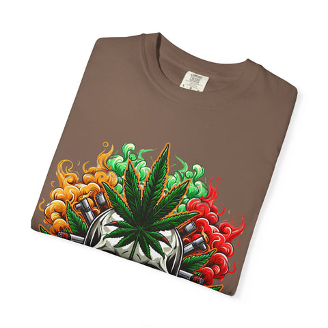 Skull & Cannabis Unisex T-Shirt - Bold Graphic Tee for Cannabis Enthusiasts