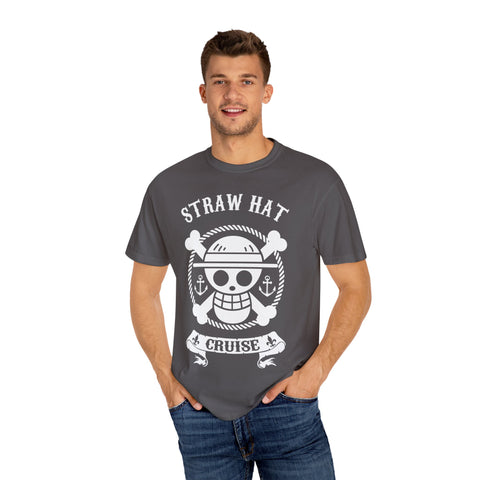 Straw Hat Cruise Graphic T-Shirt - Unisex Garment-Dyed Tee for Fans