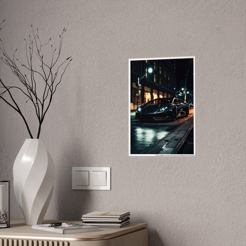 Sleek Glossy Car Poster - Modern Wall Art Decor for Auto Enthusiasts