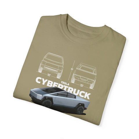 Tesla Cybertruck Unisex Garment-Dyed T-Shirt | Automotive Enthusiast Apparel