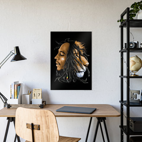 Reggae Lion Art Poster - Glossy Decor for Music Lovers