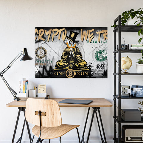Crypto-Inspired Gloss Poster, Street Art Wall Decor, Stylish Home Office Decor, Cryptocurrency Gift, Unique Art Print