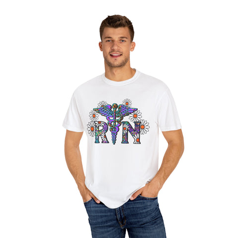 Boho Floral Graphic T-Shirt for Hippie Vibes – Rainbow RN Design