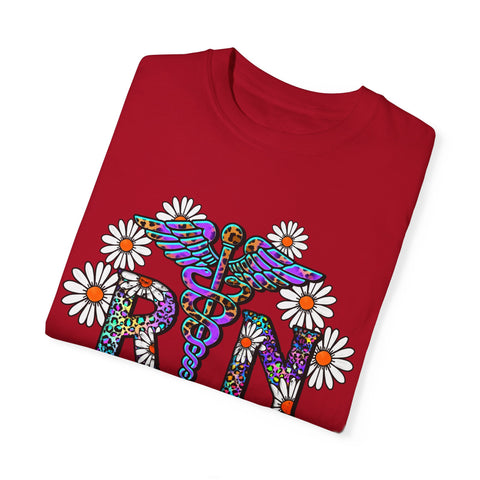 Boho Floral Graphic T-Shirt for Hippie Vibes – Rainbow RN Design