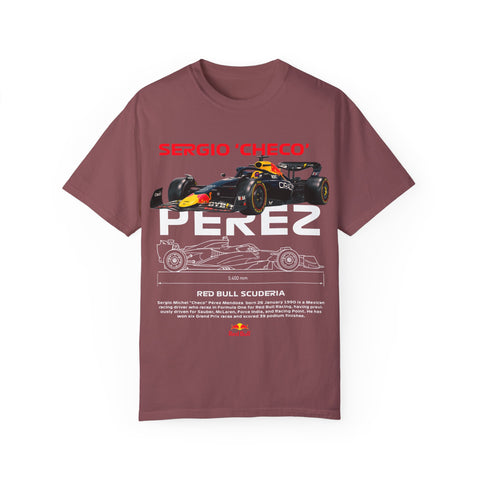 Sergio 'Checo' Perez Unisex Garment-Dyed T-Shirt - Red Bull Racing Fan Tee