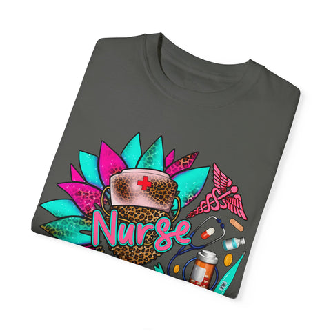 Colorful Nurse Appreciation T-Shirt - Garment-Dyed Unisex Tee