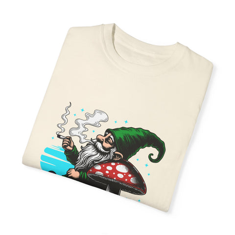Magic Gnome T-shirt - Where Every Puff Unearths Magic | Unisex Garment-Dyed Tee for Nature Lovers