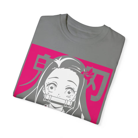 Nezuko Anime T-Shirt - Unisex Garment-Dyed Tee for Fans