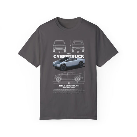 Tesla Cybertruck Unisex Garment-Dyed T-Shirt | Automotive Enthusiast Apparel