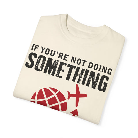 Adventure Awaits Unisex Garment-Dyed T-Shirt | Travel Quote Tee