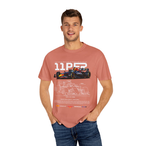 Racing-Inspired Unisex Garment-Dyed T-Shirt - 11P23 Design