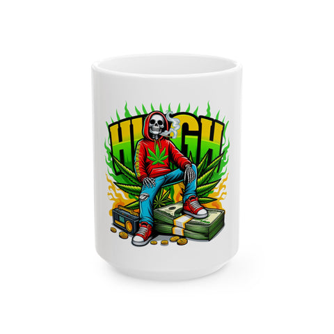 High Skeleton Ceramic Mug - 11oz & 15oz Options