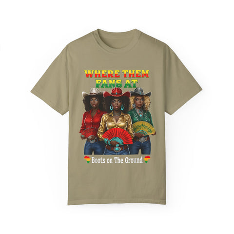 Where Them Fangs At Unisex Garment-Dyed T-shirt - Bold Graphic Tee for Women