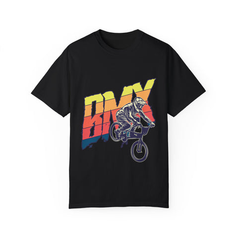 BMX Rider Unisex Garment-Dyed T-Shirt | Retro Cycling Style