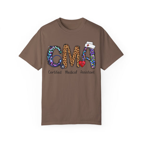 CMA Certified Medical Assistant T-Shirt - Fun Animal Print Unisex Tee