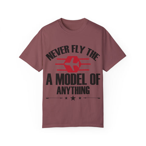 Unisex Airplane Graphic T-Shirt - 'Never Fly the A Model of Anything'