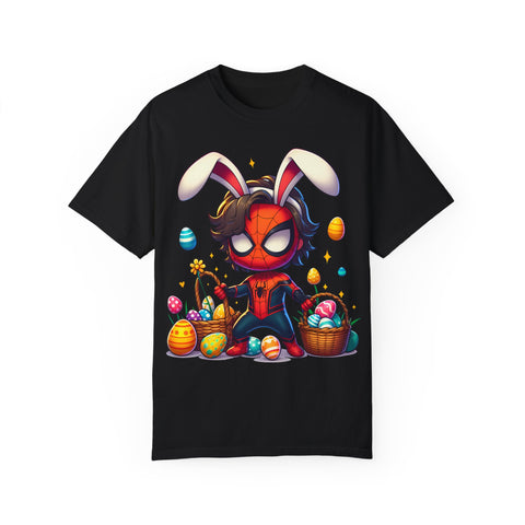 Easter Spider-Man T-Shirt | Unisex Garment-Dyed Tee for Kids & Fans