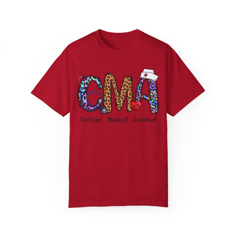 CMA Certified Medical Assistant T-Shirt - Fun Animal Print Unisex Tee