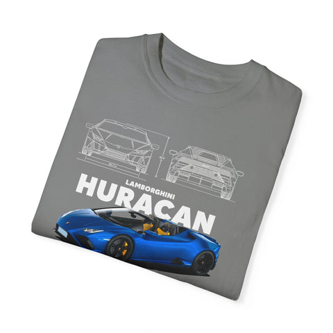 Lamborghini Huracan Unisex Garment-Dyed T-Shirt | Perfect for Car Enthusiasts and Gift Giving
