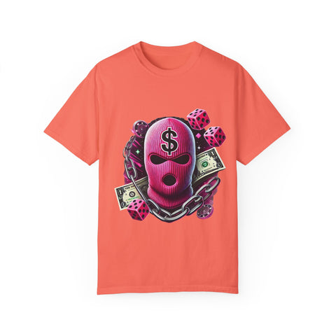 Unisex Garment-Dyed Graphic T-Shirt - Cash Rules Design