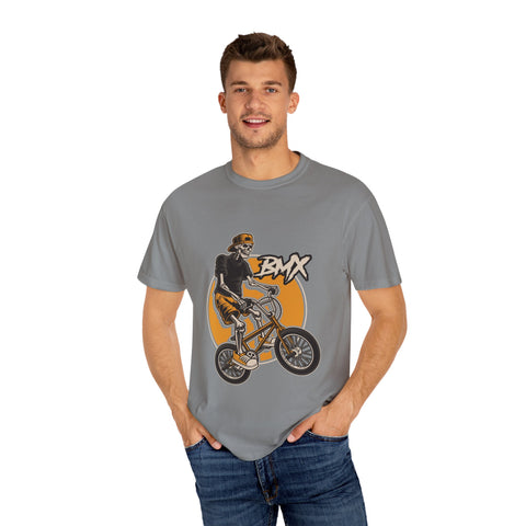 BMX Rider Graphic T-Shirt - Unisex Garment-Dyed Tee for Cycling Enthusiasts