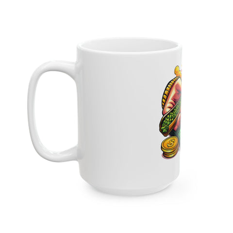 Rolling Hands Ceramic Mug - 11oz & 15oz | Perfect for Coffee Lovers & Gift Ideas