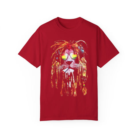 Cool Lion Sunglasses Unisex Garment-Dyed T-shirt
