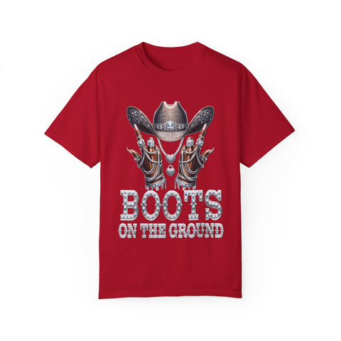Country-Inspired Unisex T-Shirt - 'Boots on the Ground' Design