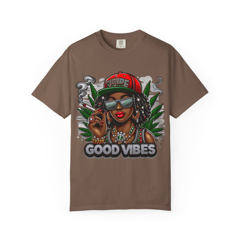 Good Vibes Unisex Garment-Dyed T-Shirt | Trendy Streetwear for Chill Days